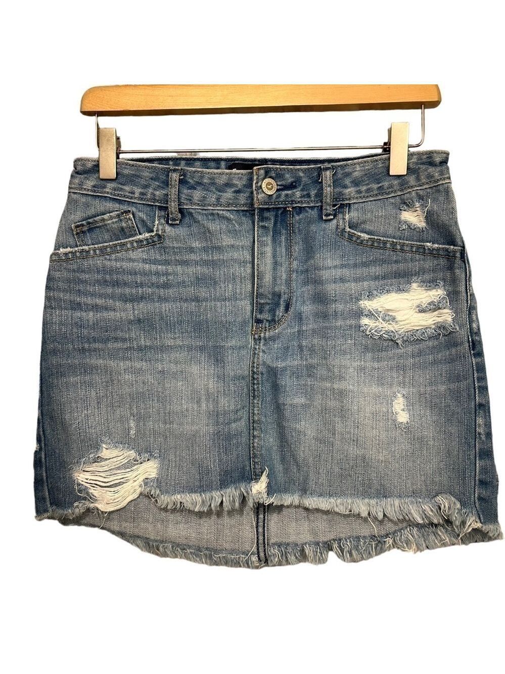 Hollister 5 Pocket Distressed Mini Skirt
